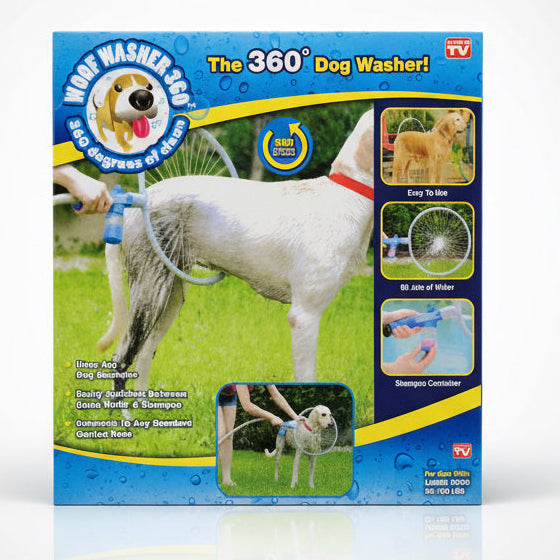 Dog Shower Bathing Ring with Circular Water Gun