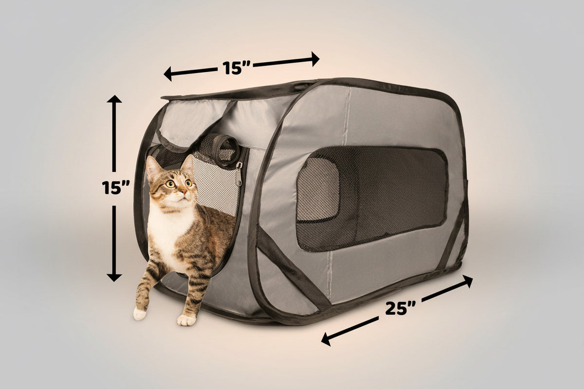 Puppy Playpen & Pop-Up Cat Tent - Pet Playpen for Dogs/cats - Foldable dog/cat Crate- straps into car seat belts