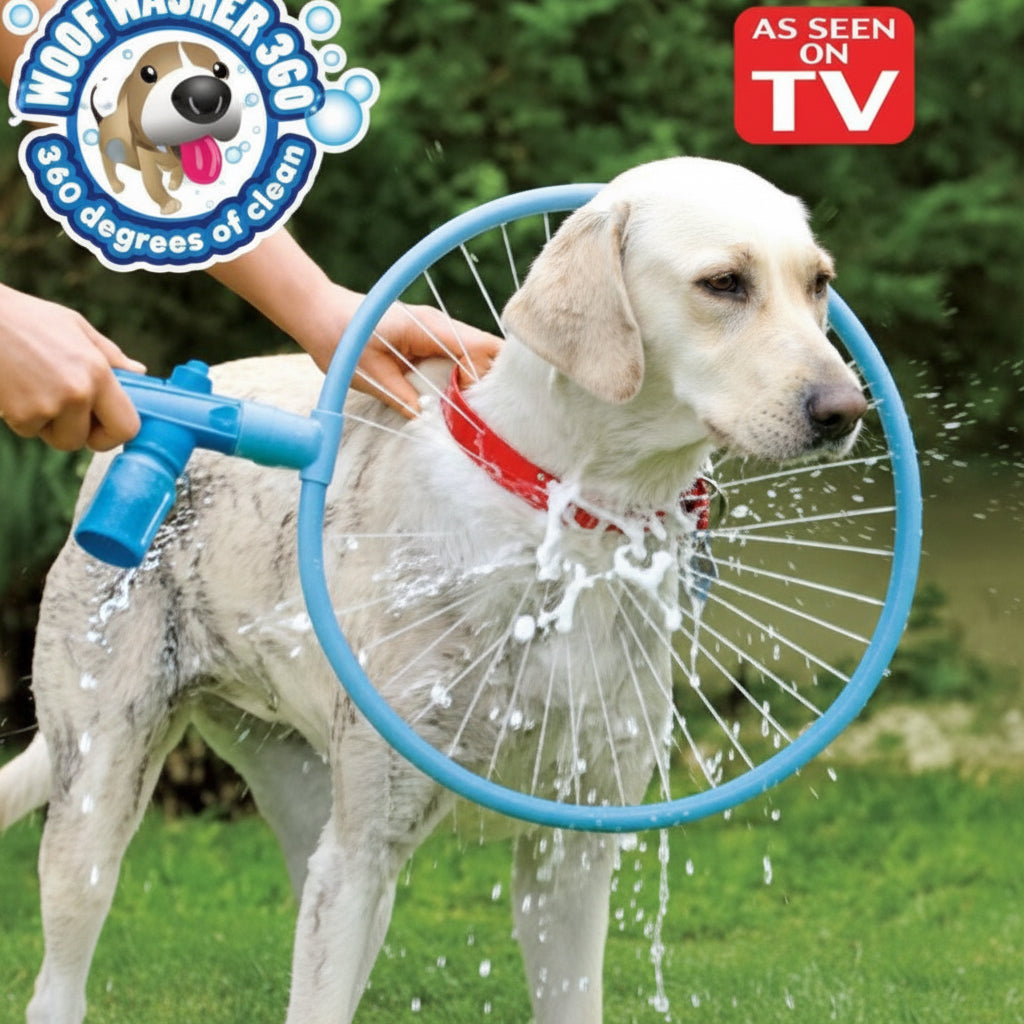 Dog Shower Bathing Ring with Circular Water Gun
